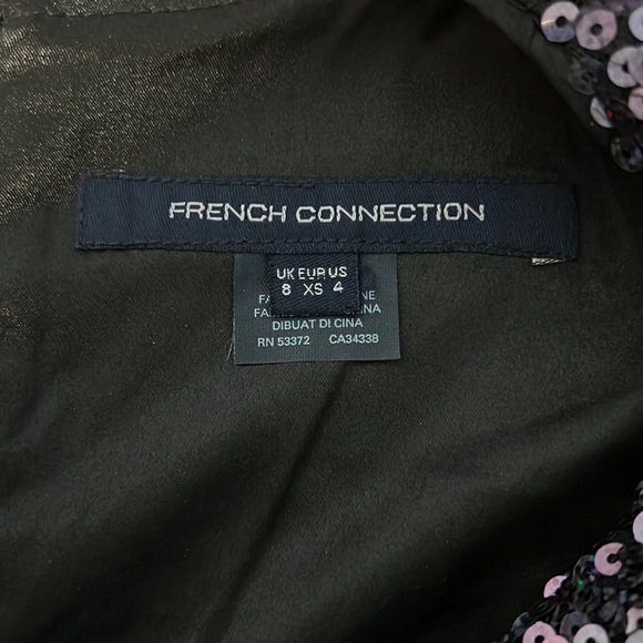 French Connection Sequin Faux Wrap Mini Dress - Picture 5 of 10